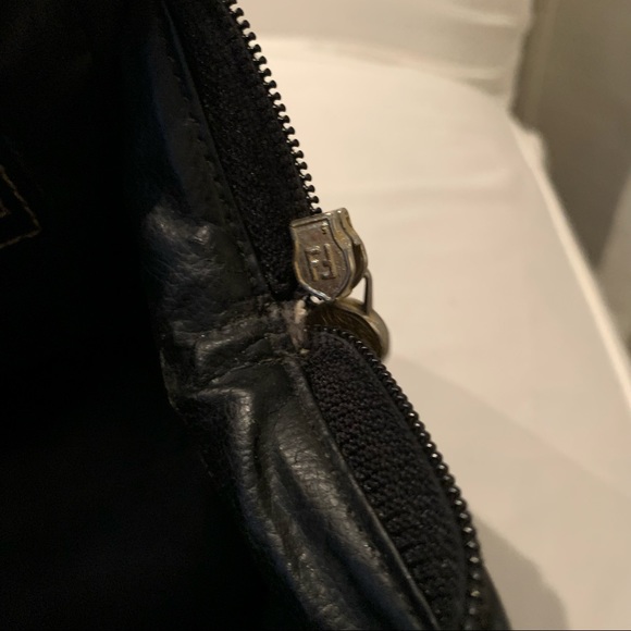 FENDI brown black Boston top handle purse vtg - Picture 7 of 13